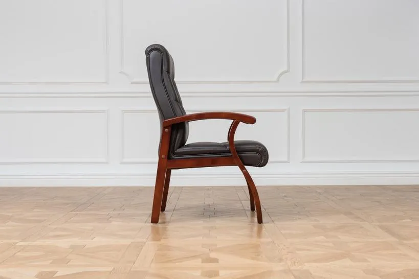 Sedia da conferenza Comforte in pelle Marrone