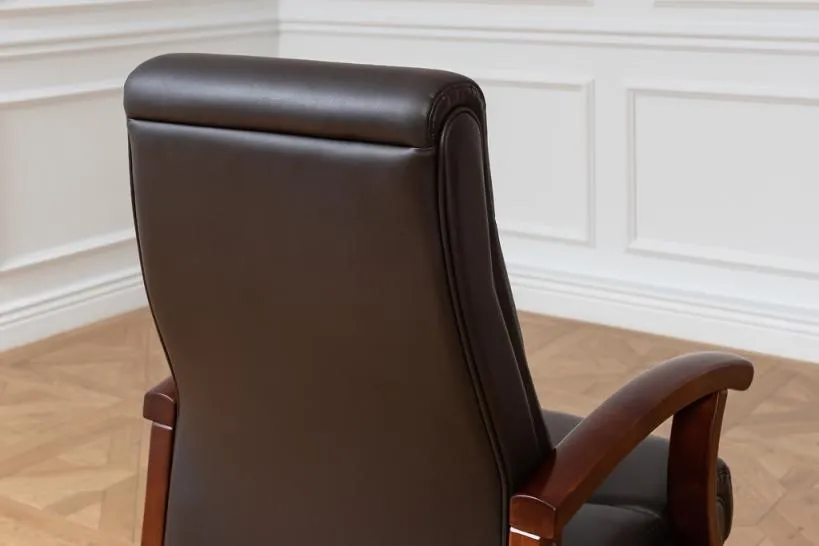 Sedia da conferenza Comforte in pelle Marrone