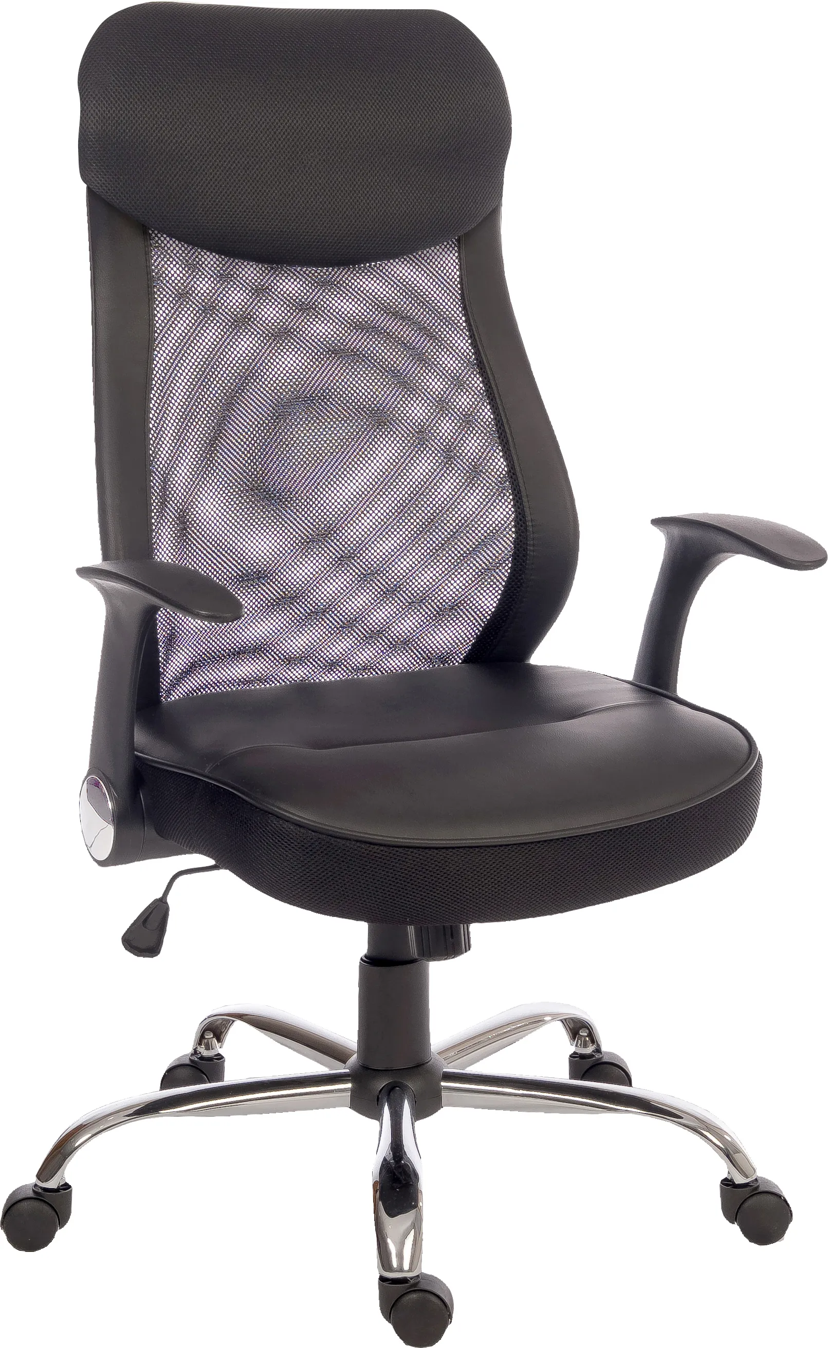 Sedia direzionale RS PRO, in Tessuto di colore Nero altezza regolabile con ruote