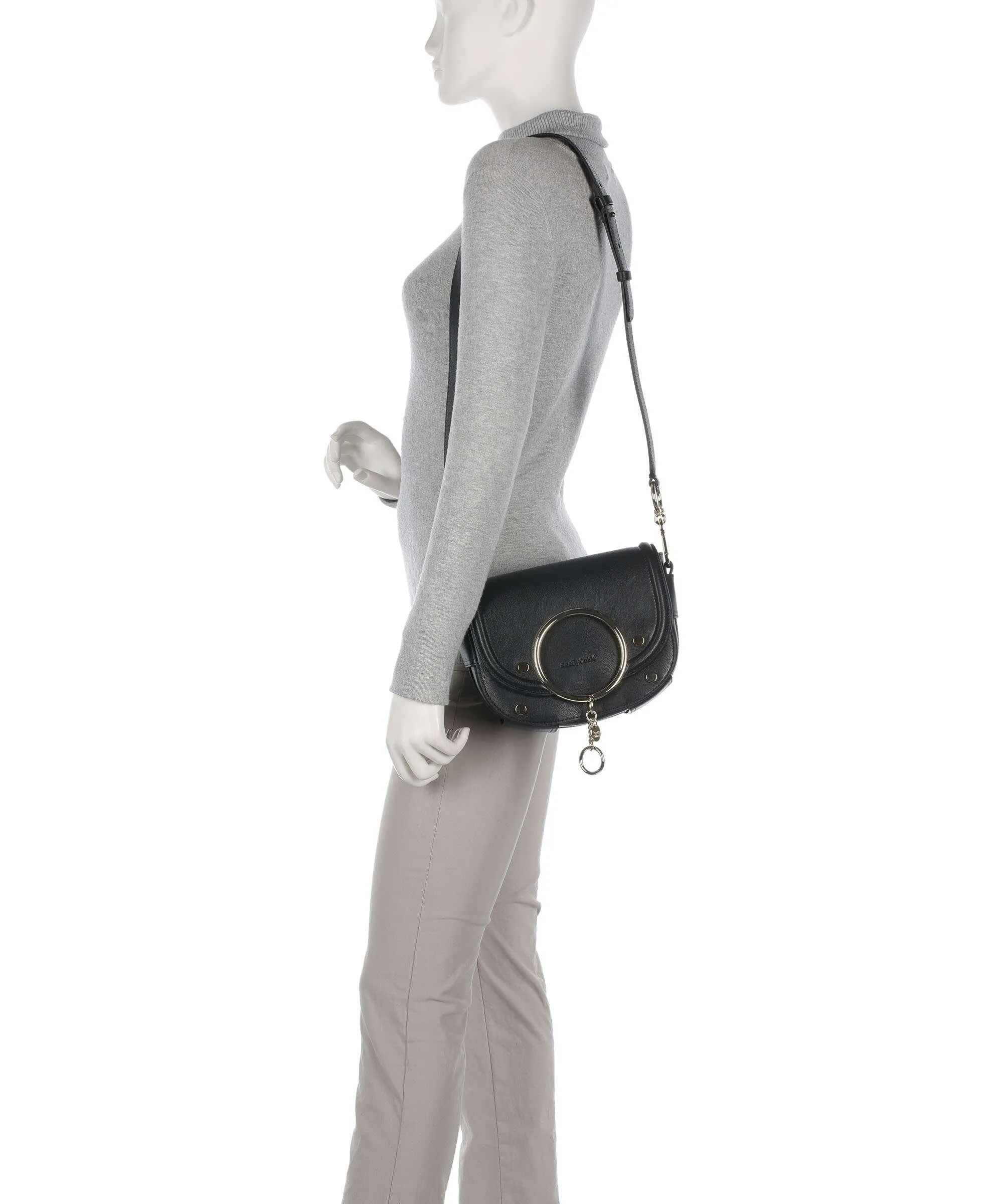  See by Chloé Mara Borsa a tracolla pelle di vacchetta finemente grana nero  