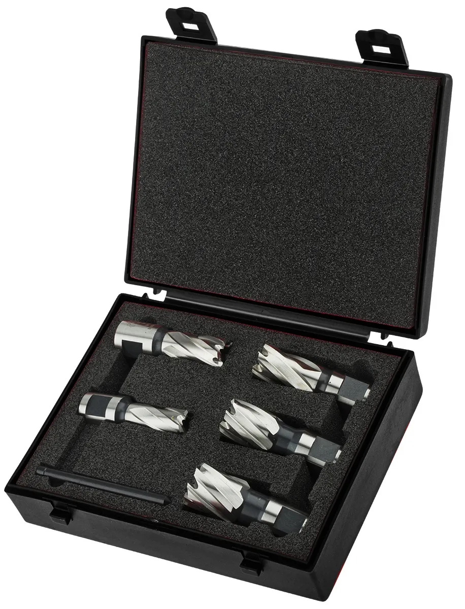Set di frese per fori magnetici in Acciaio al cobalto RS PRO, tagliente da Ø 14 → 22mm, 5 pezzi