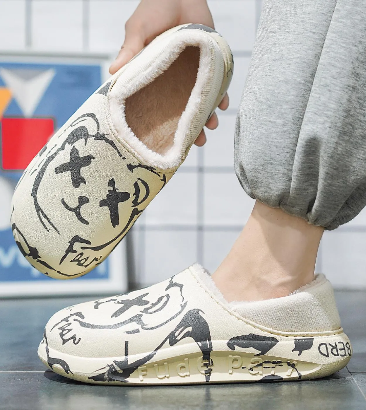 Slippers Winter Men  Plush Shoes Boots  New Warm Winter  Plush Sneakers  Plush Slippers  Mens Slippers
