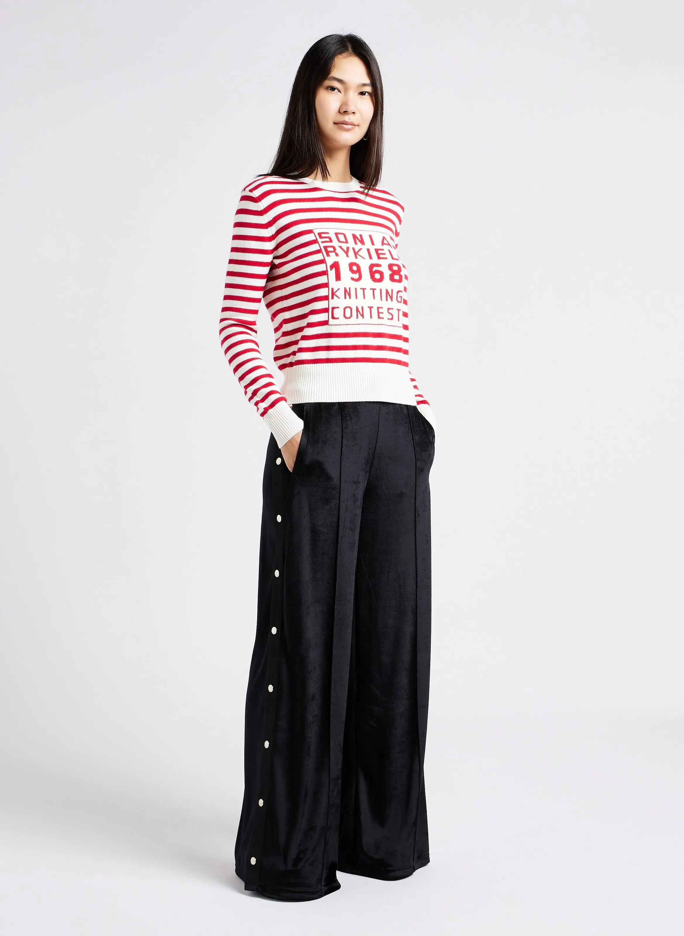  SONIA RYKIEL   Pantaloni larghi a vita alta | Nero
