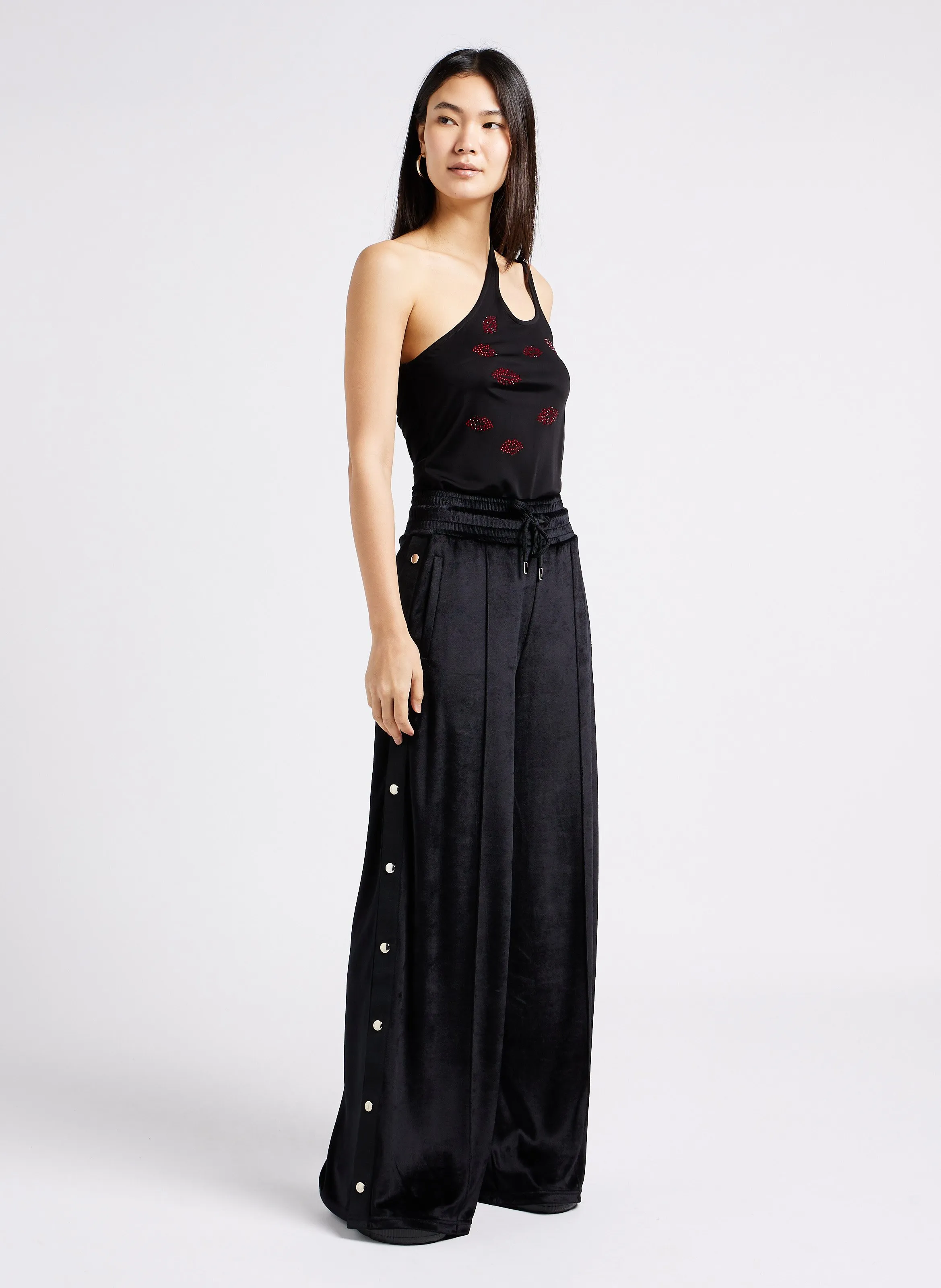  SONIA RYKIEL   Pantaloni larghi a vita alta | Nero