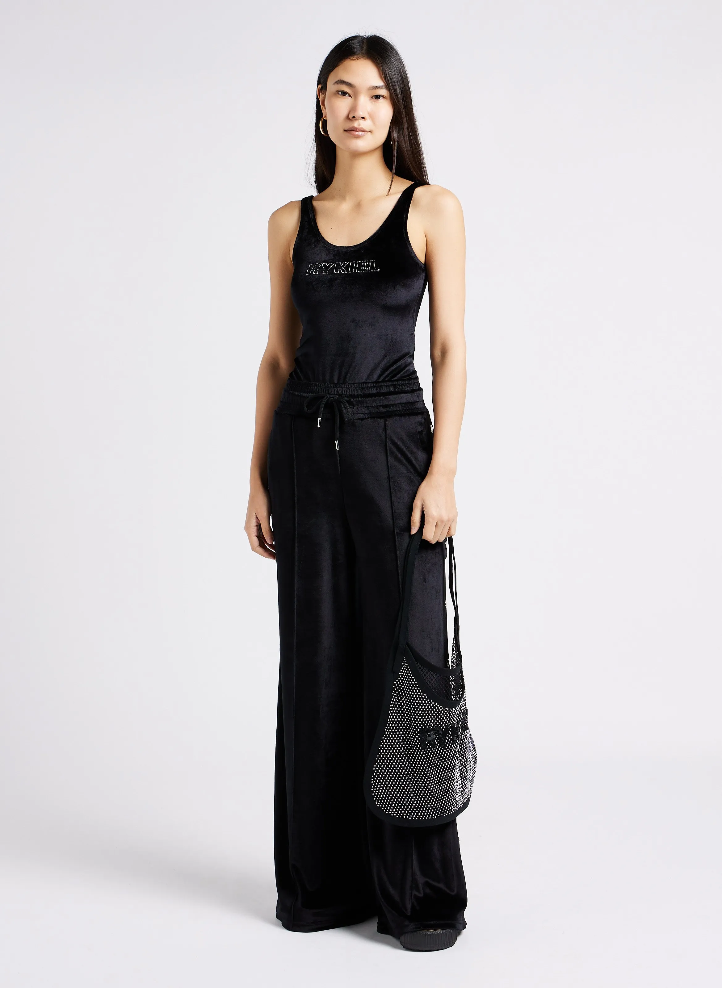  SONIA RYKIEL   Pantaloni larghi a vita alta | Nero