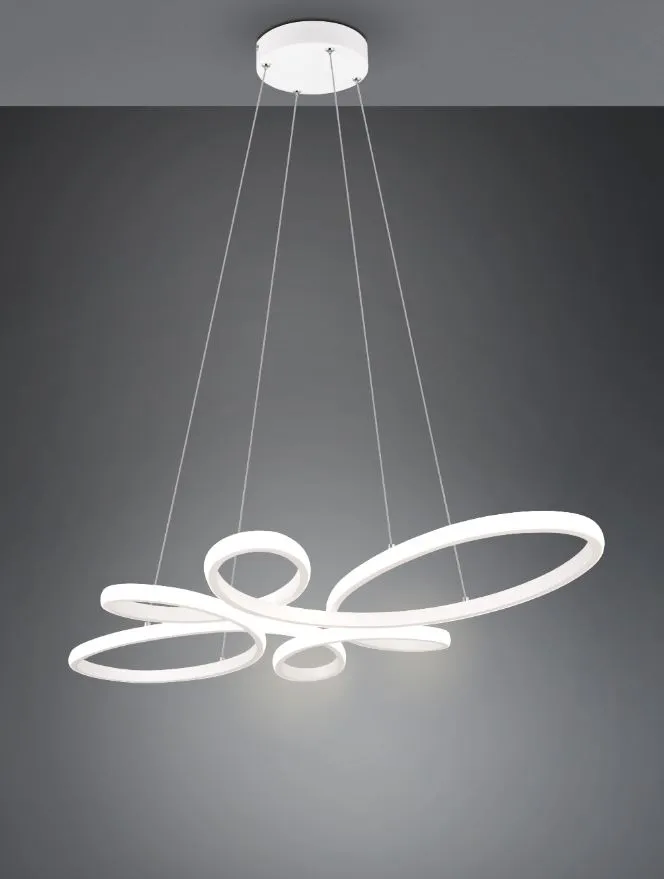 Sospensione Bianca Fly Design Moderno Led 4000k Switch Dimmer Trio Lighting