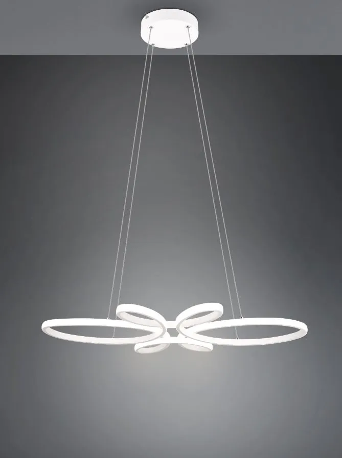 Sospensione Bianca Fly Design Moderno Led 4000k Switch Dimmer Trio Lighting