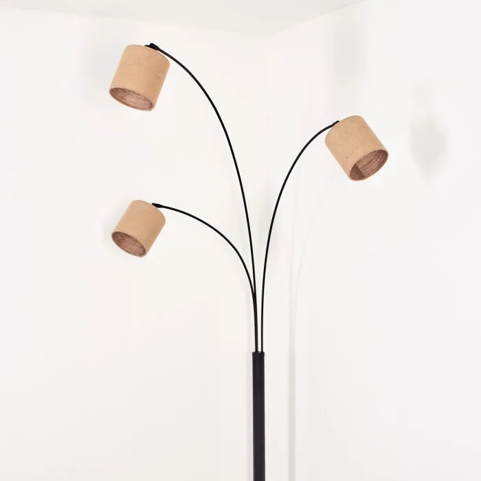 Soungou Lampada da terra Nero, Bianco, 3-Luci