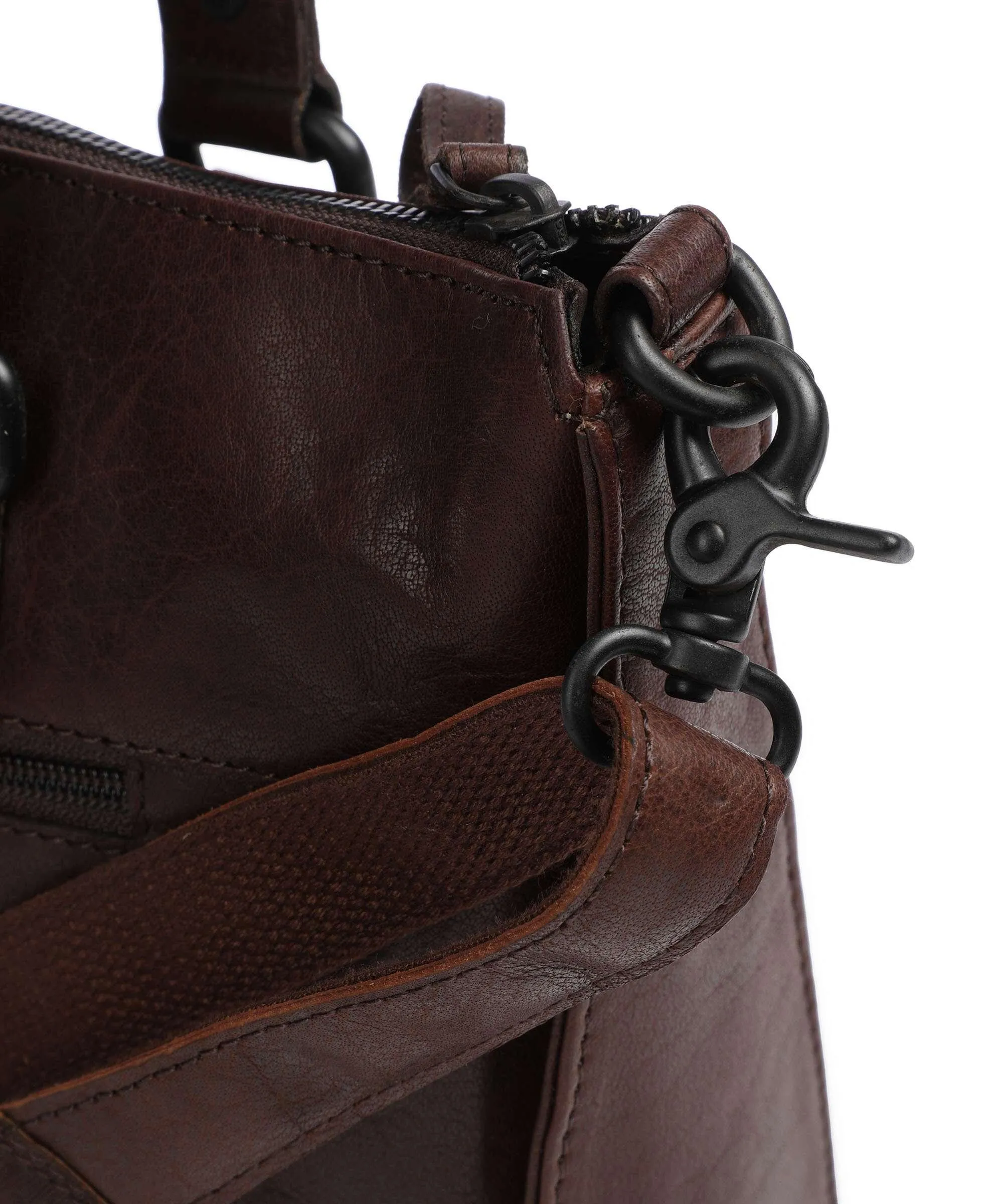  Spikes & Sparrow Bronco Danah Borsa shopper 12″ pelle granulata marrone scuro  