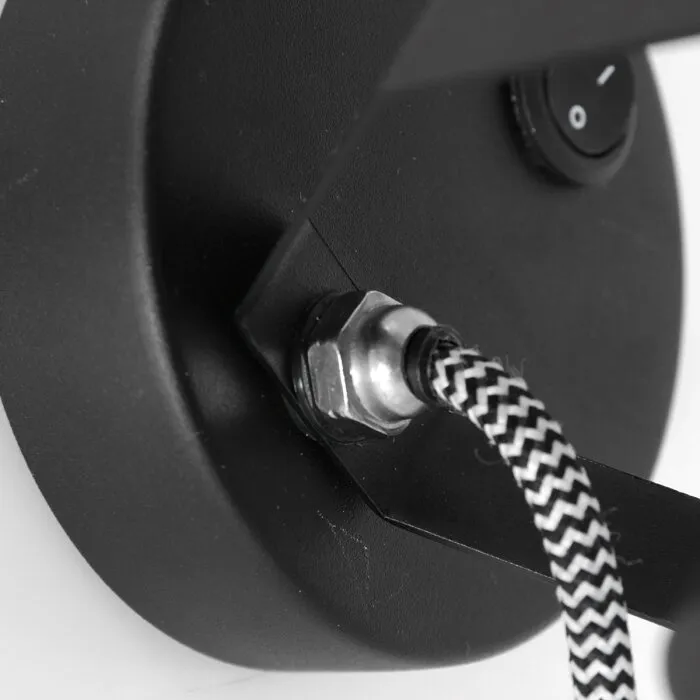 Steinhauer Acier Applique Nero, 1-Luce