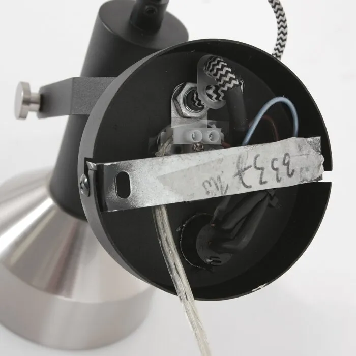 Steinhauer Acier Applique Nero, 1-Luce