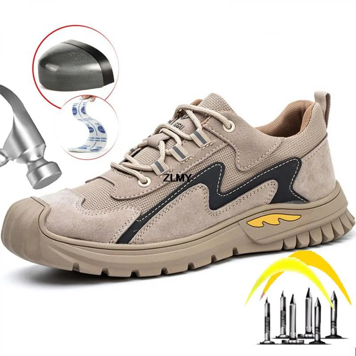 Stivali antinfortunistici da lavoro indistruttibili Scarpe antinfortunistiche con punta in acciaio Nuove scarpe da lavoro a prov