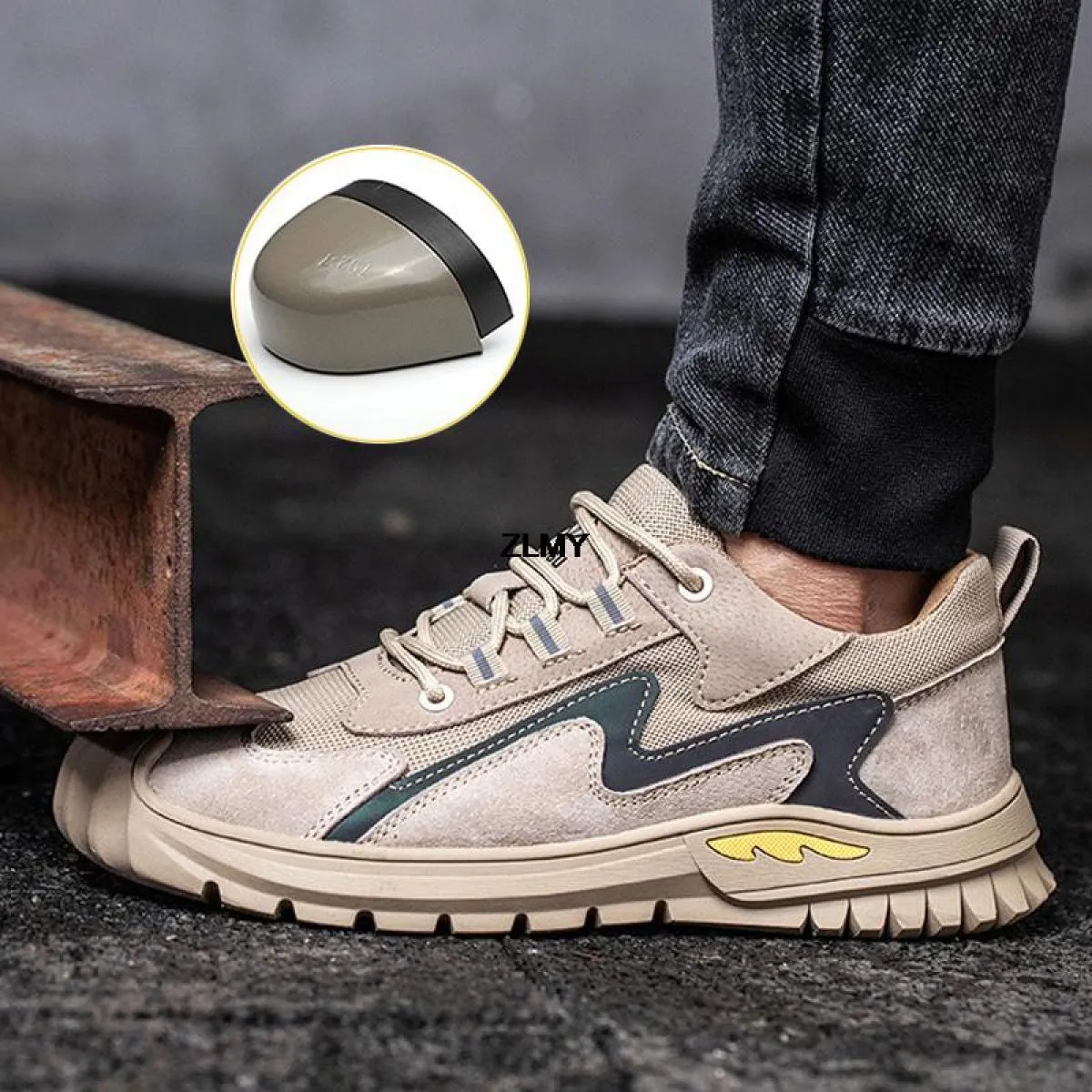 Stivali antinfortunistici da lavoro indistruttibili Scarpe antinfortunistiche con punta in acciaio Nuove scarpe da lavoro a prov