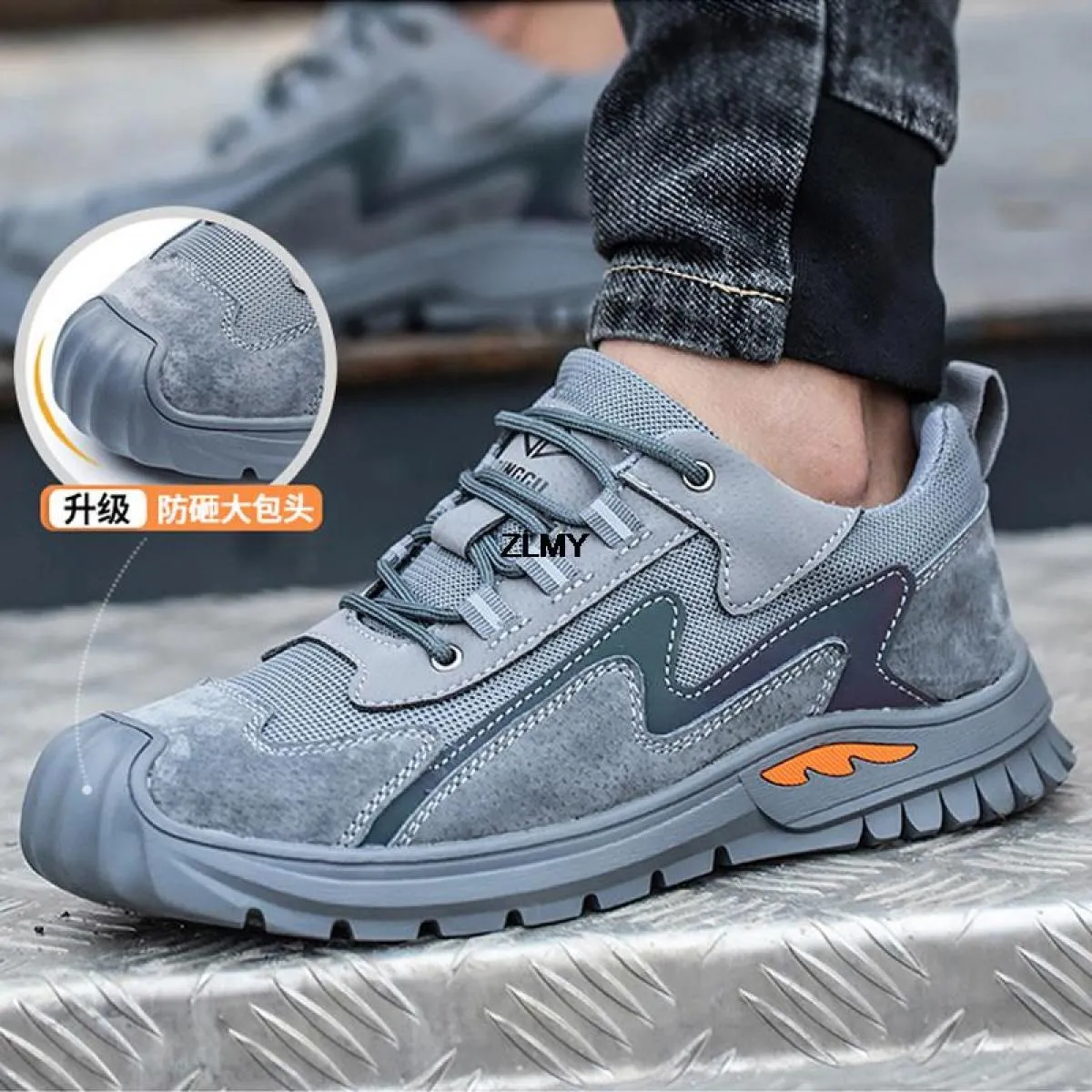 Stivali antinfortunistici da lavoro indistruttibili Scarpe antinfortunistiche con punta in acciaio Nuove scarpe da lavoro a prov