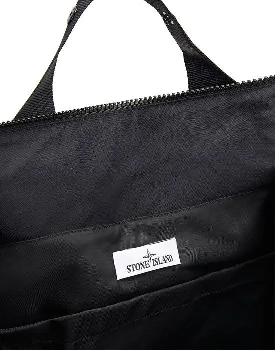 STONE ISLAND BORSA TOTE TELA BLACK