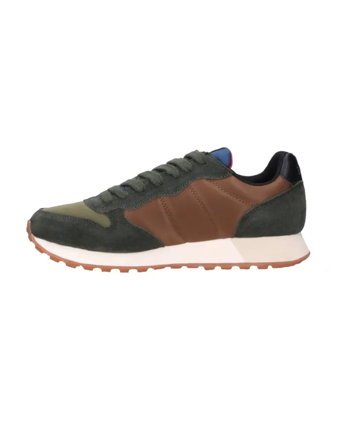 SUN68 Sneakers Uomo Z42114 Jaki Bicolor A-EE Scarpe Pelle Scamosciata 9374 VOLPE/MILITARE scuro