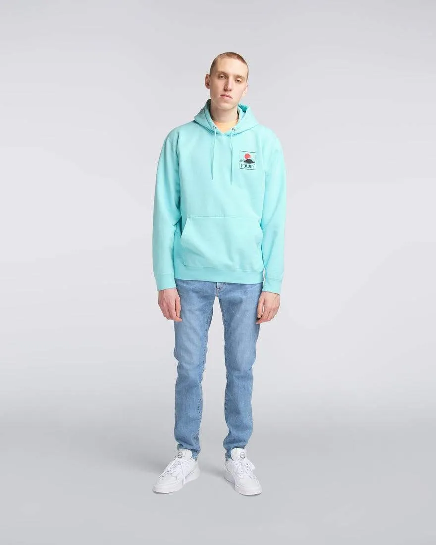 Sunset On Mt. Fuji Hoodie Sweat Angel Blue