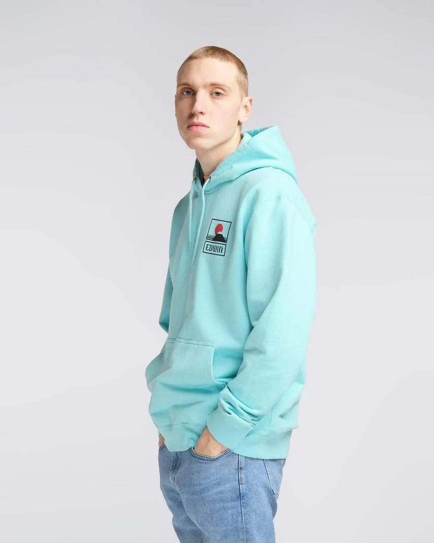 Sunset On Mt. Fuji Hoodie Sweat Angel Blue