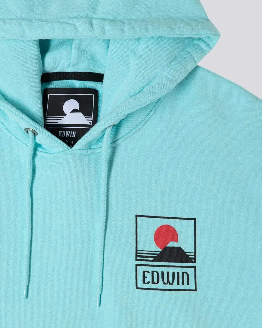 Sunset On Mt. Fuji Hoodie Sweat Angel Blue