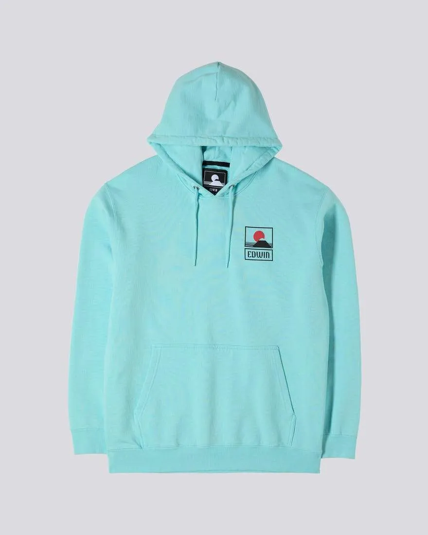 Sunset On Mt. Fuji Hoodie Sweat Angel Blue