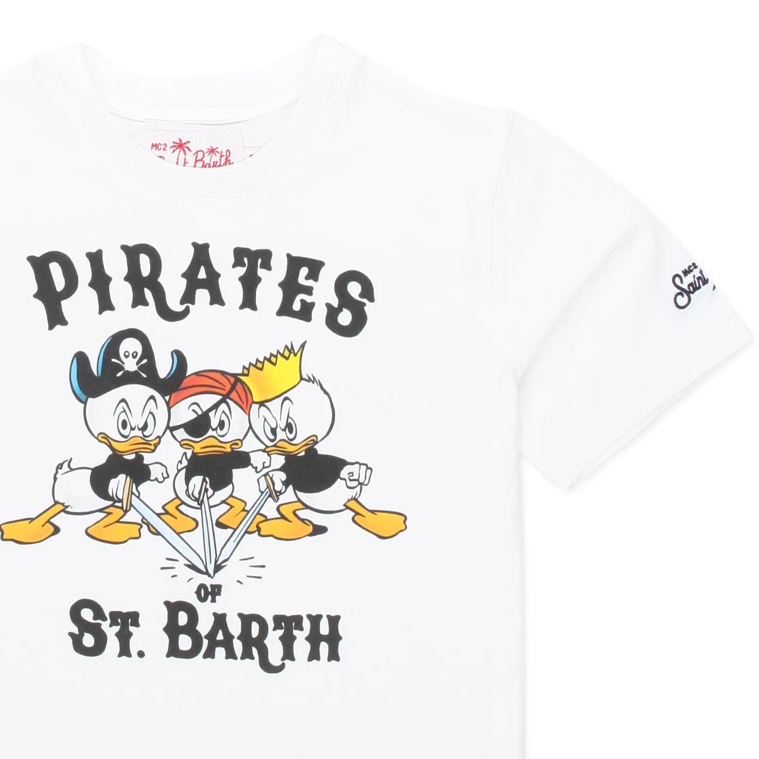 T-Shirt Qui Quo Qua Pirati Bianca Bambino