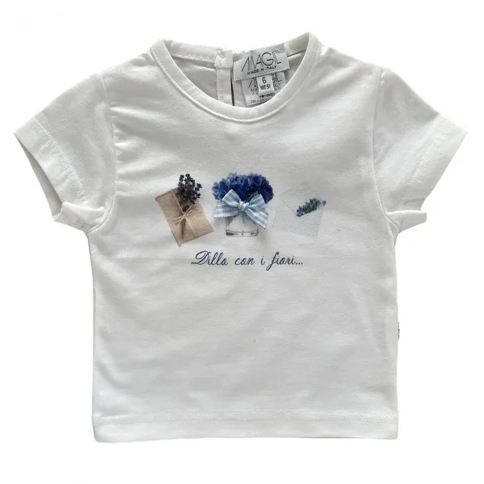 T-SHIRT STAMPA FIORELLINI