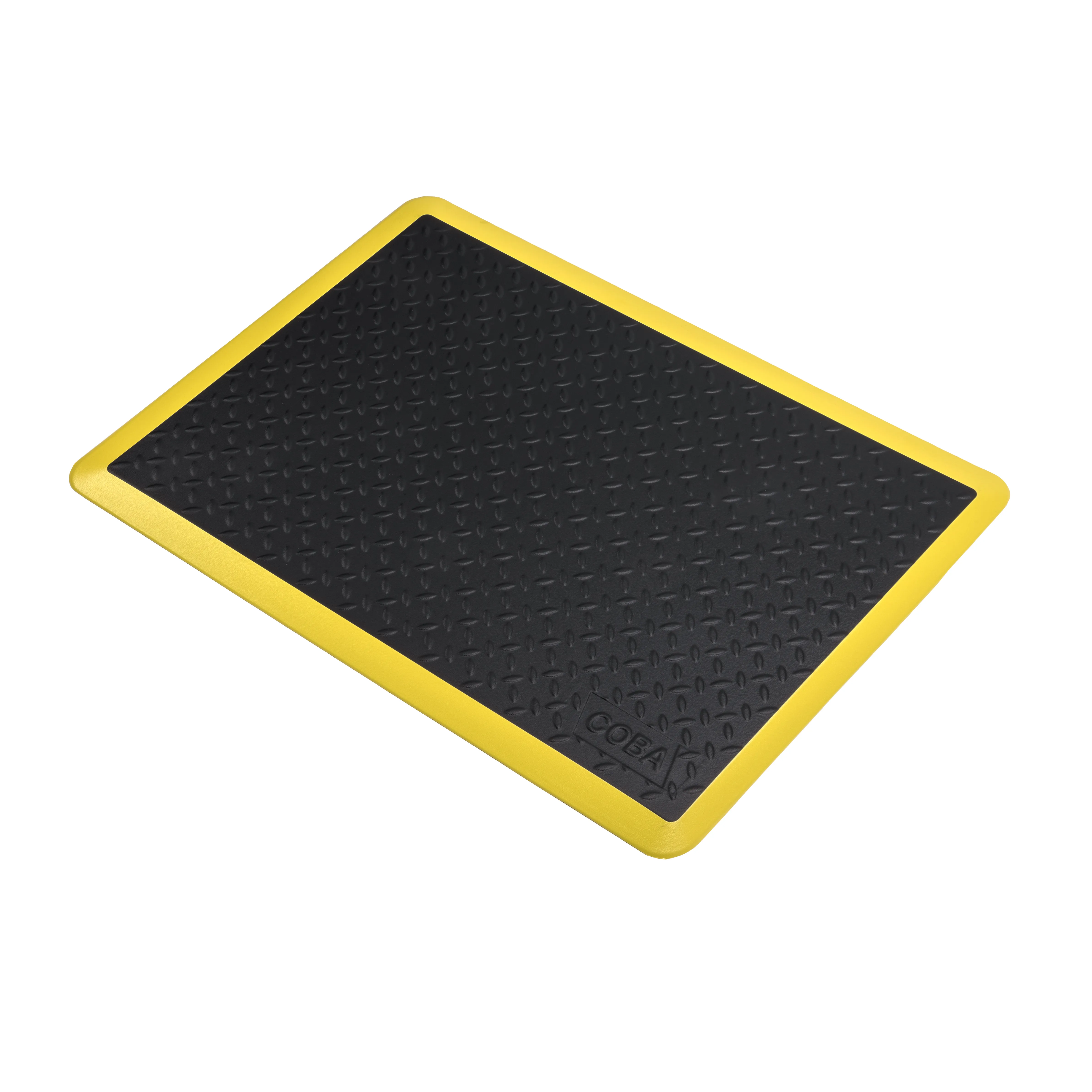 Tappeto antifatica Coba Europe, 1.2m x 0.9m x 18mm, col. Nero/Giallo, Antiscivolo