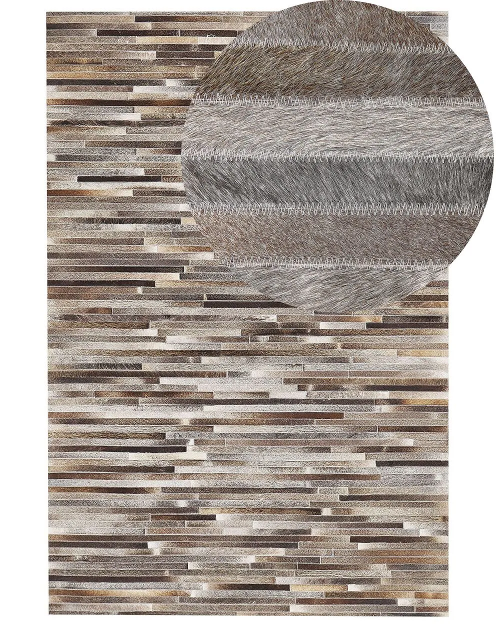 Tappeto in pelle multicolore 140 x 200 cm TUZLUCA