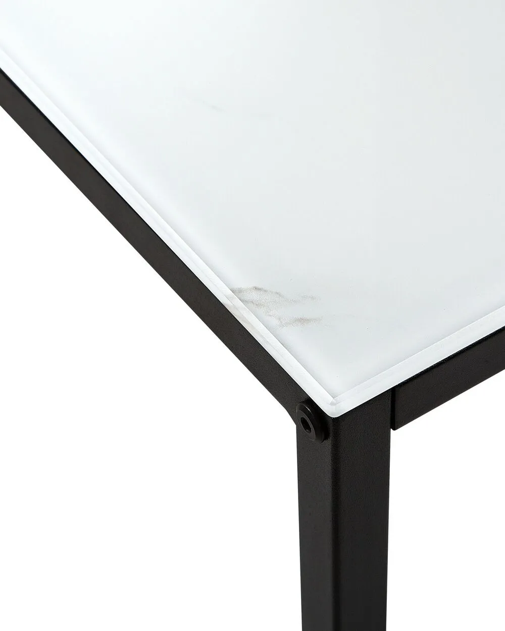 Tavolino consolle DELANO Vetro temperato Nero/ Bianco