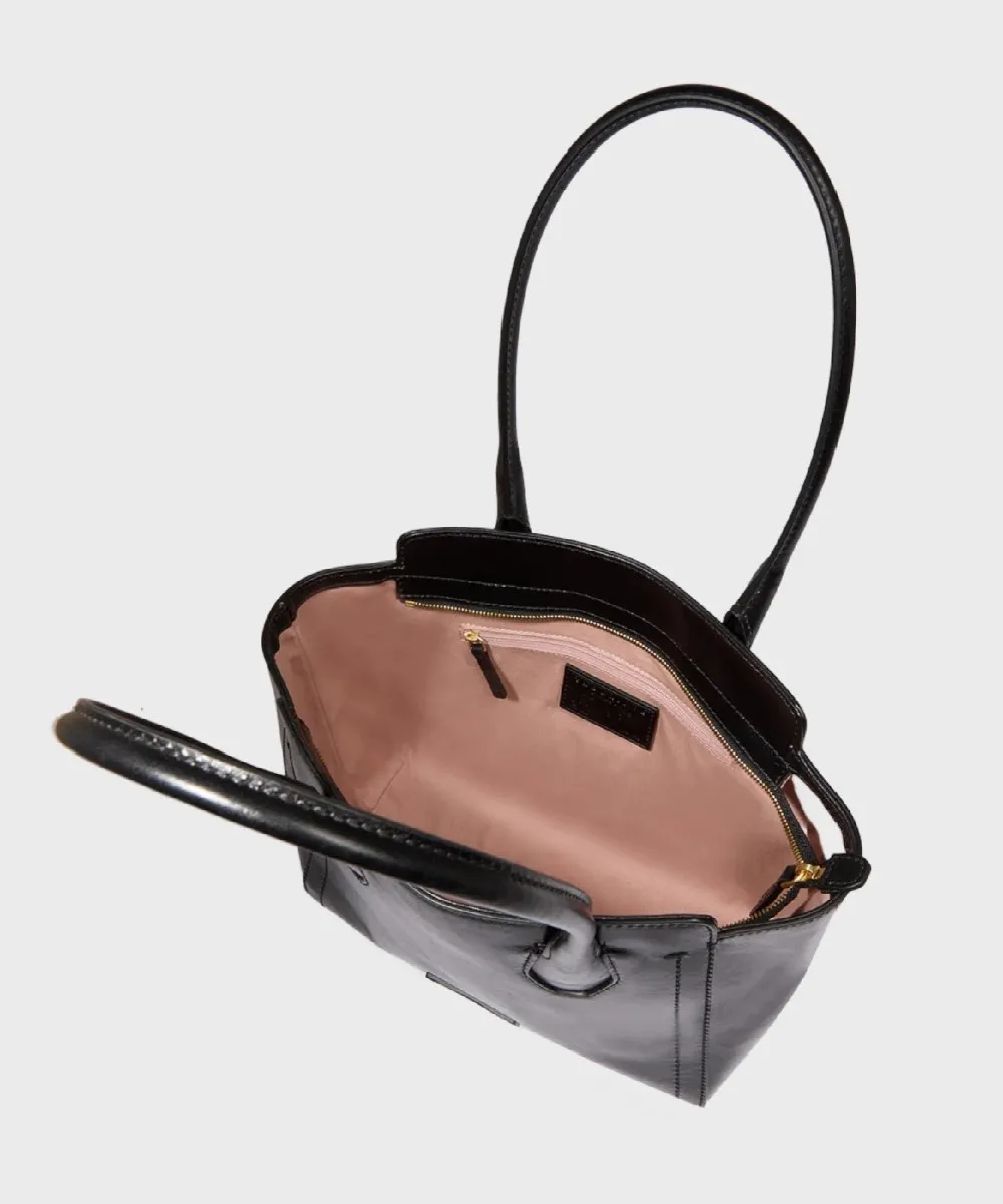 The Bridge Fiona borsa shopper, pelle cuoio nero