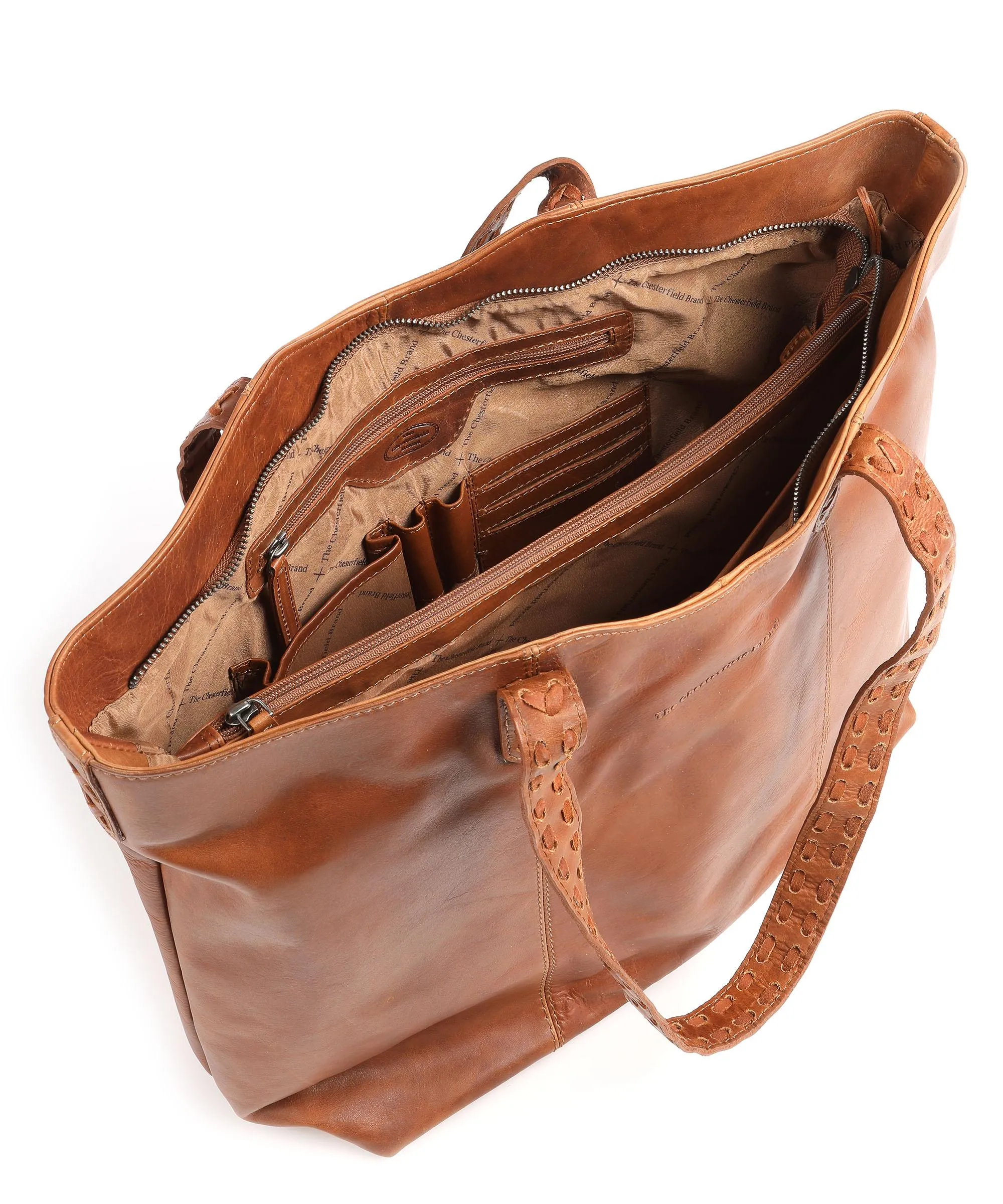  The Chesterfield Brand Kansas Borsa shopper 15″ pelle bovina cognac  