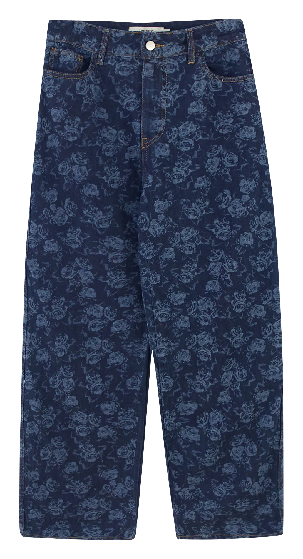  THE TINY BIG SISTER   BERTA ROSES - Pantaloni larghi a fantasia in cotone | Blu