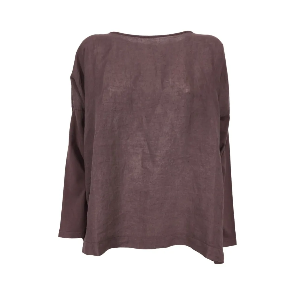 TREBARRABI blusa donna lino CARLA RILI 100% lino MADE IN ITALY