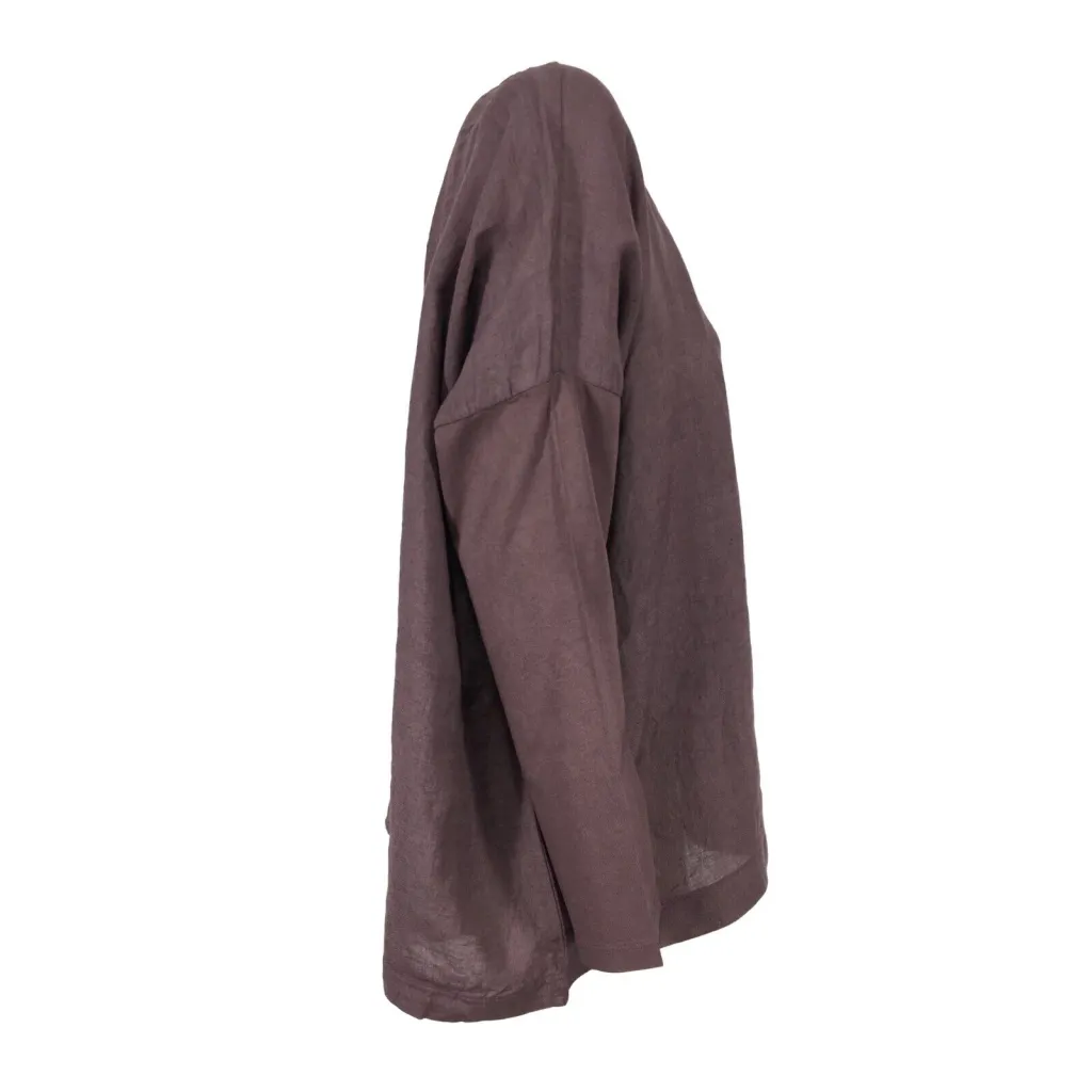 TREBARRABI blusa donna lino CARLA RILI 100% lino MADE IN ITALY