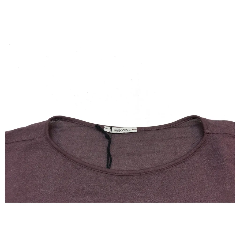 TREBARRABI blusa donna lino CARLA RILI 100% lino MADE IN ITALY