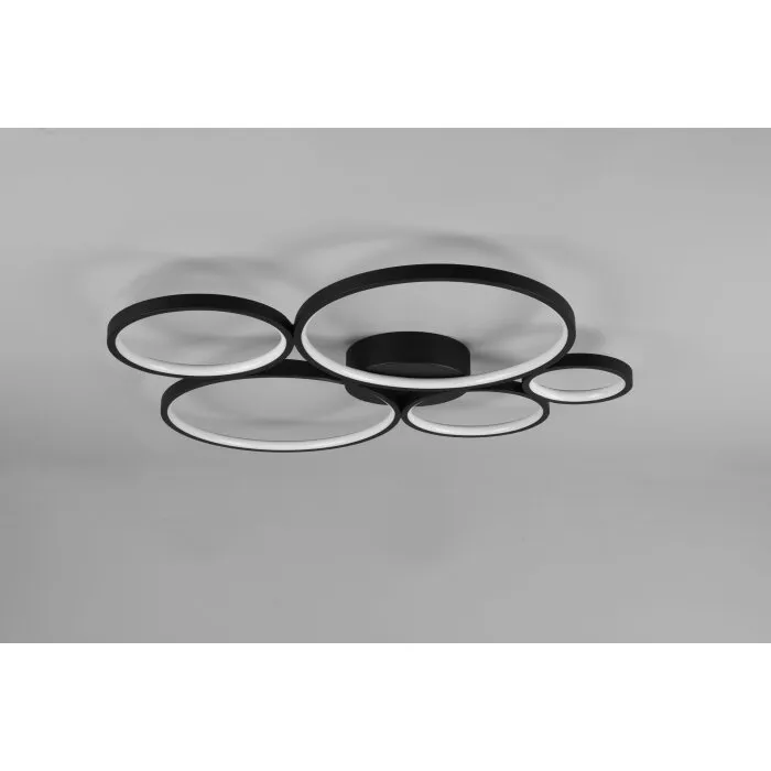 Trio Rondo Plafoniera LED Nero, 1-Luce