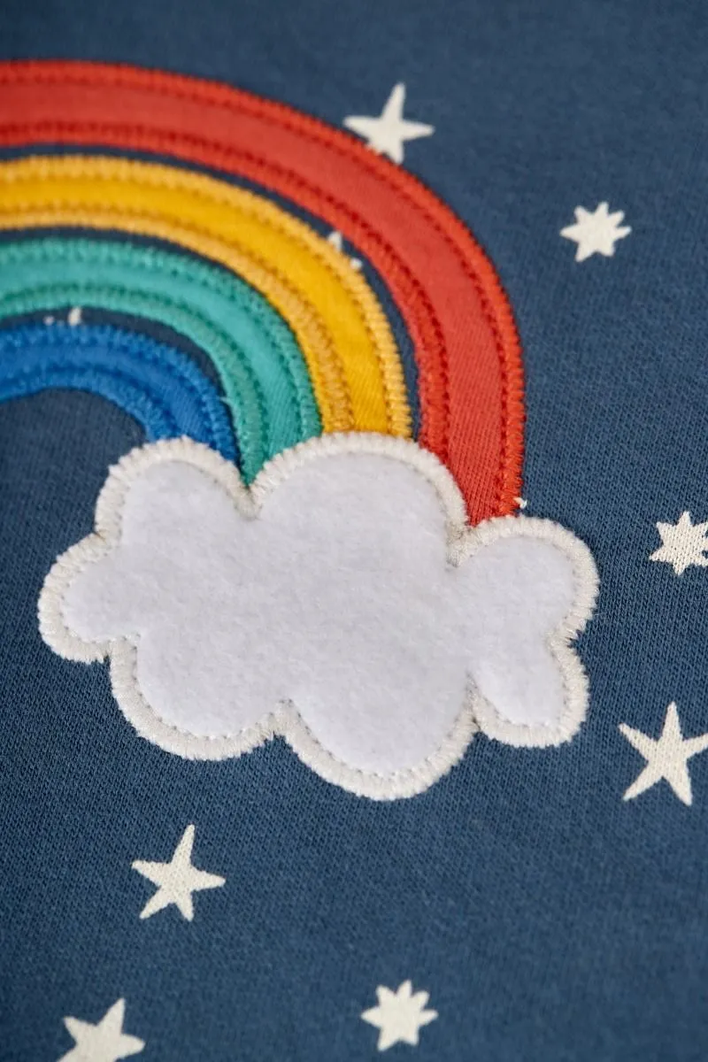 Tutina in pile di cotone biologico per bambini Frugi - Abisko Stars/Rainbow