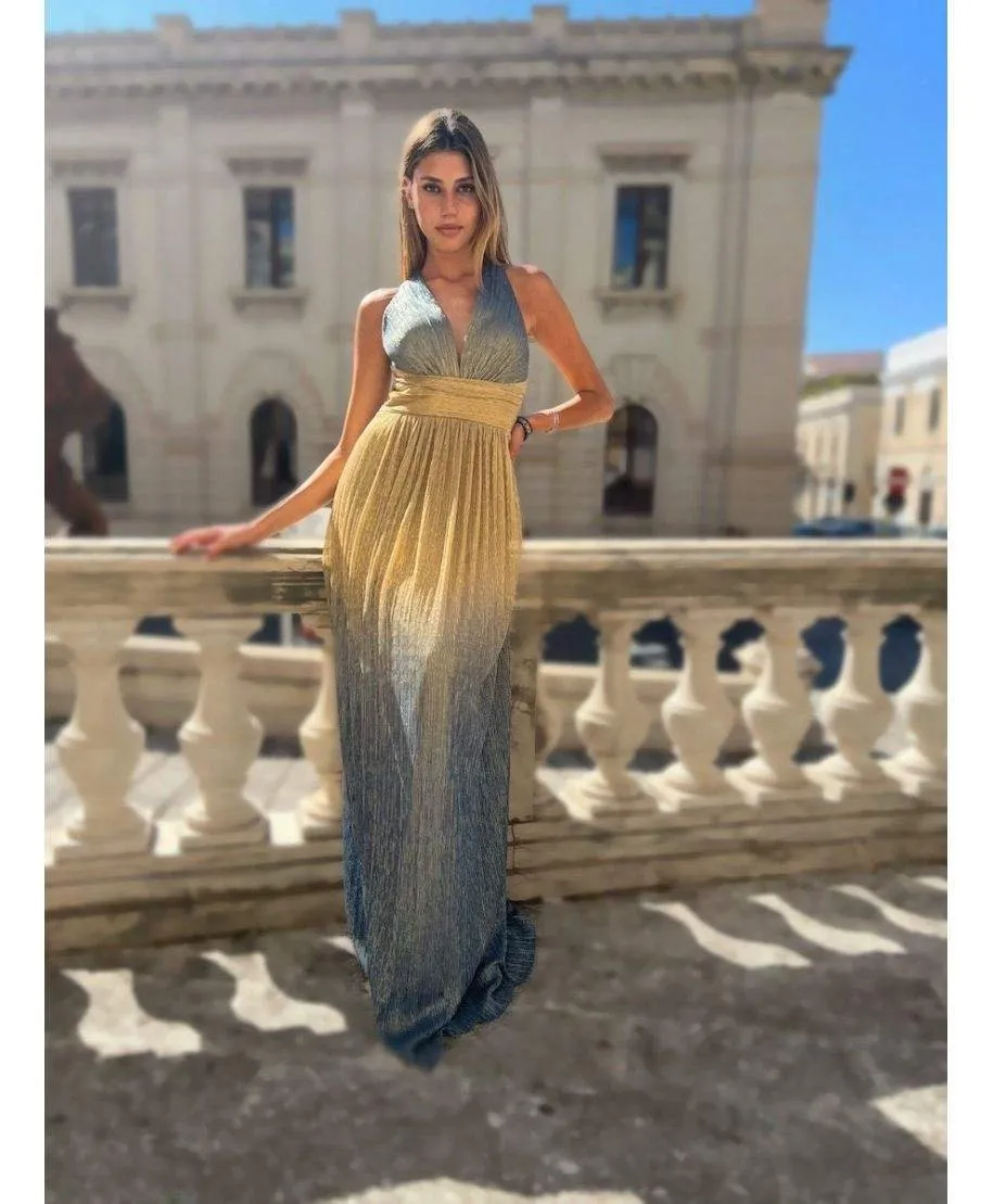 Vestito da cerimonia - Oro e blu - Jiji