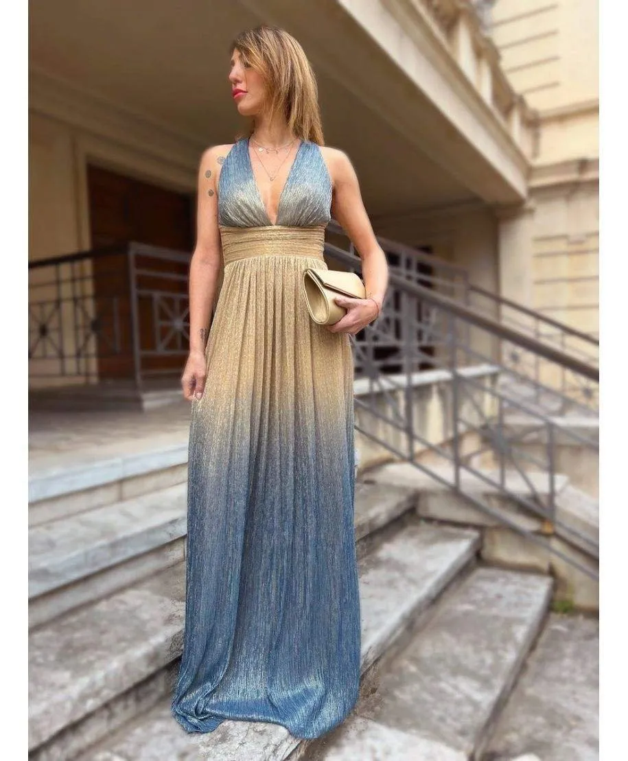 Vestito da cerimonia - Oro e blu - Jiji