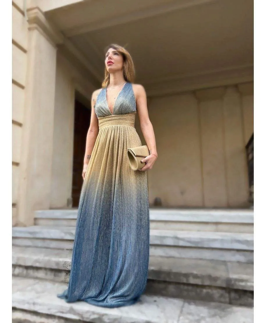 Vestito da cerimonia - Oro e blu - Jiji