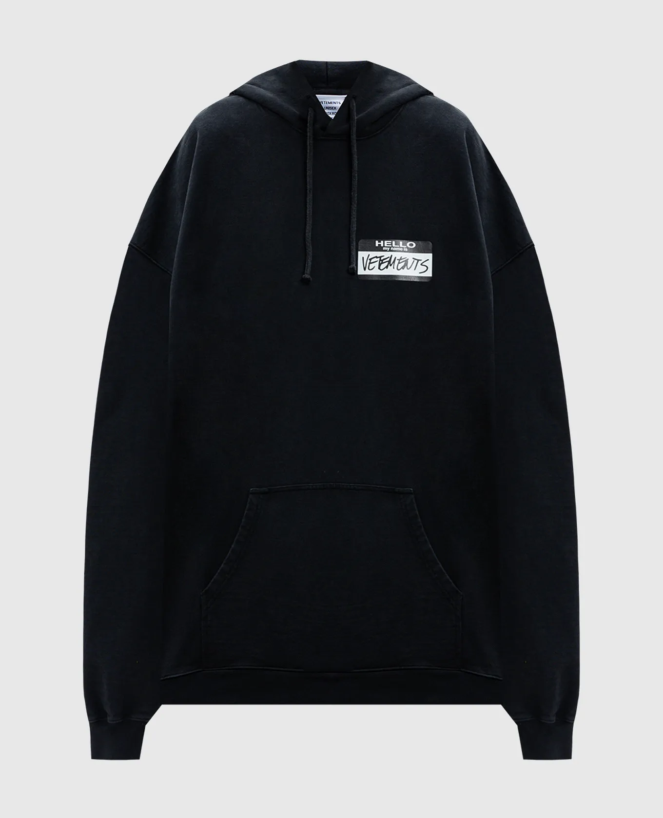 Vetements Felpa nera con cappuccio con logo UA65HD110B