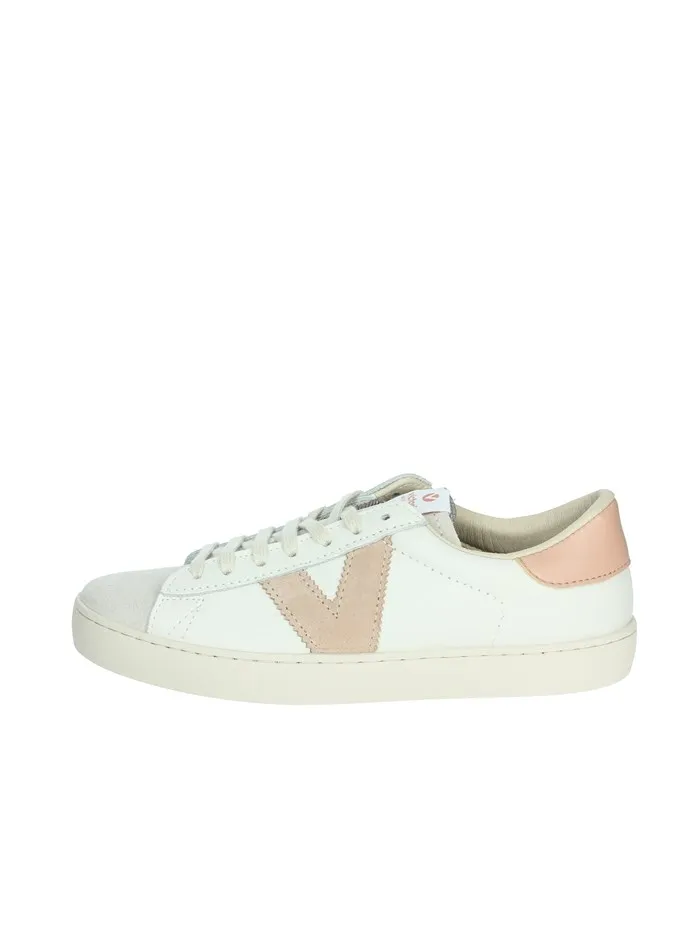 VICTORIA  SNEAKERS BASSA 1126142 BIANCO/ROSA