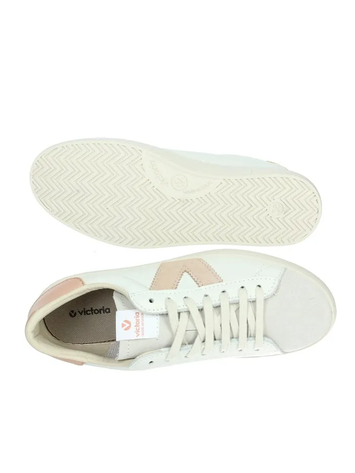 VICTORIA  SNEAKERS BASSA 1126142 BIANCO/ROSA