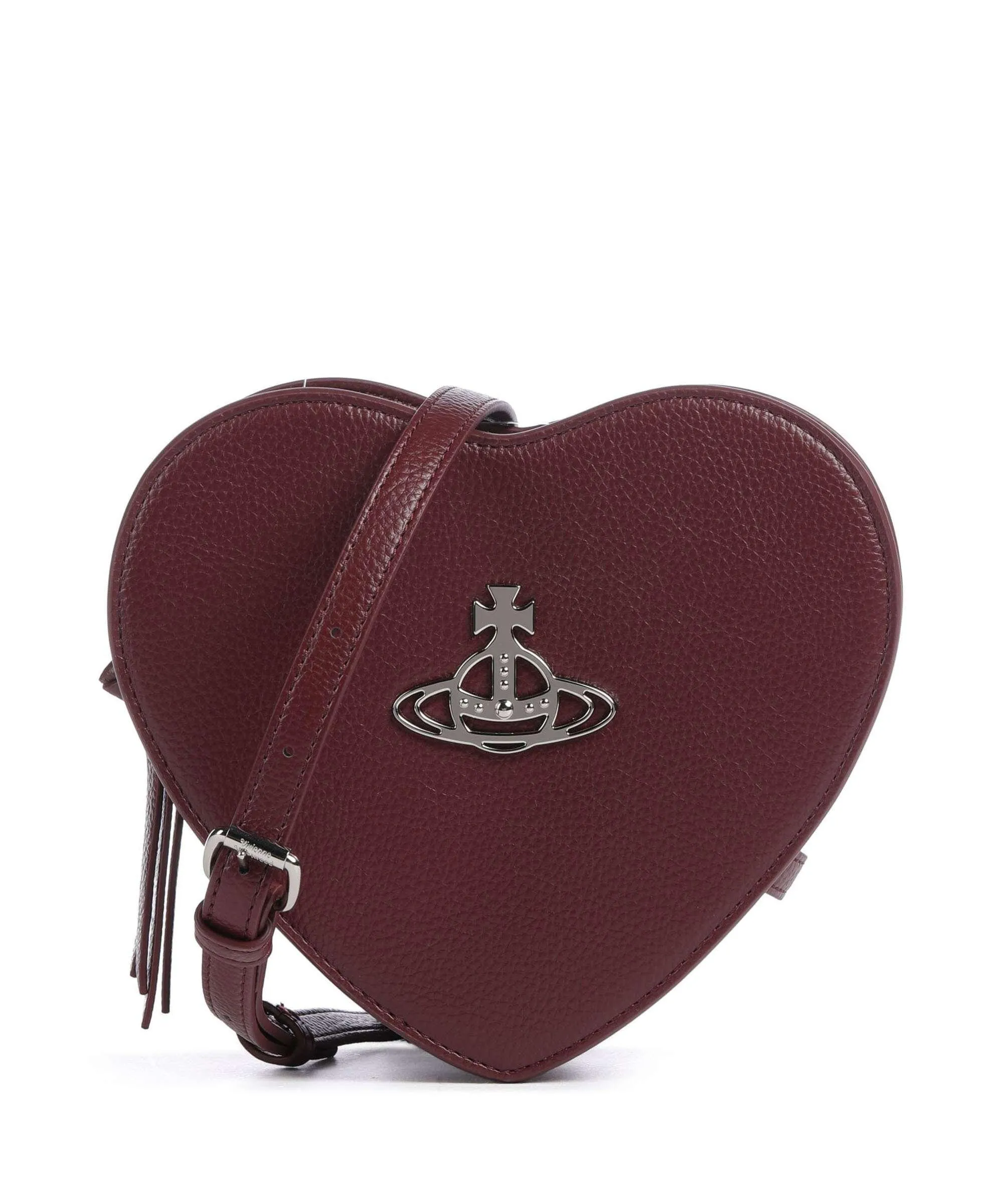  Vivienne Westwood Louise Re-Vegan Heart Borsa a tracolla pelle sintetica vino  