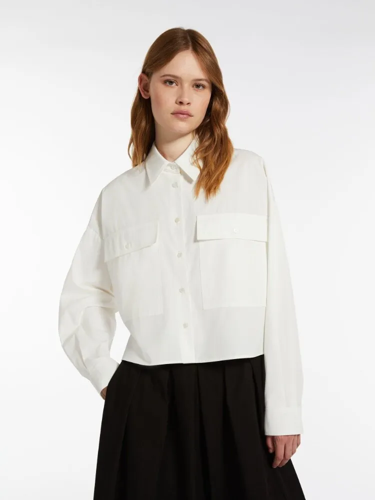 WEEKEND MAX MARA Camicia crop in popeline