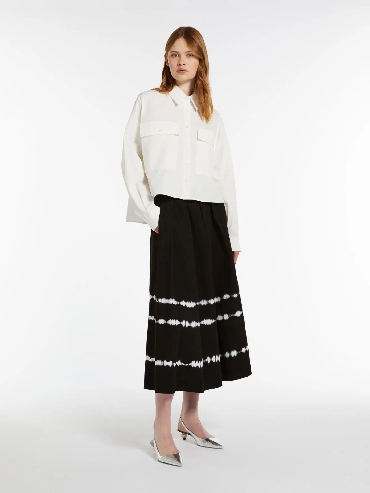 WEEKEND MAX MARA Camicia crop in popeline