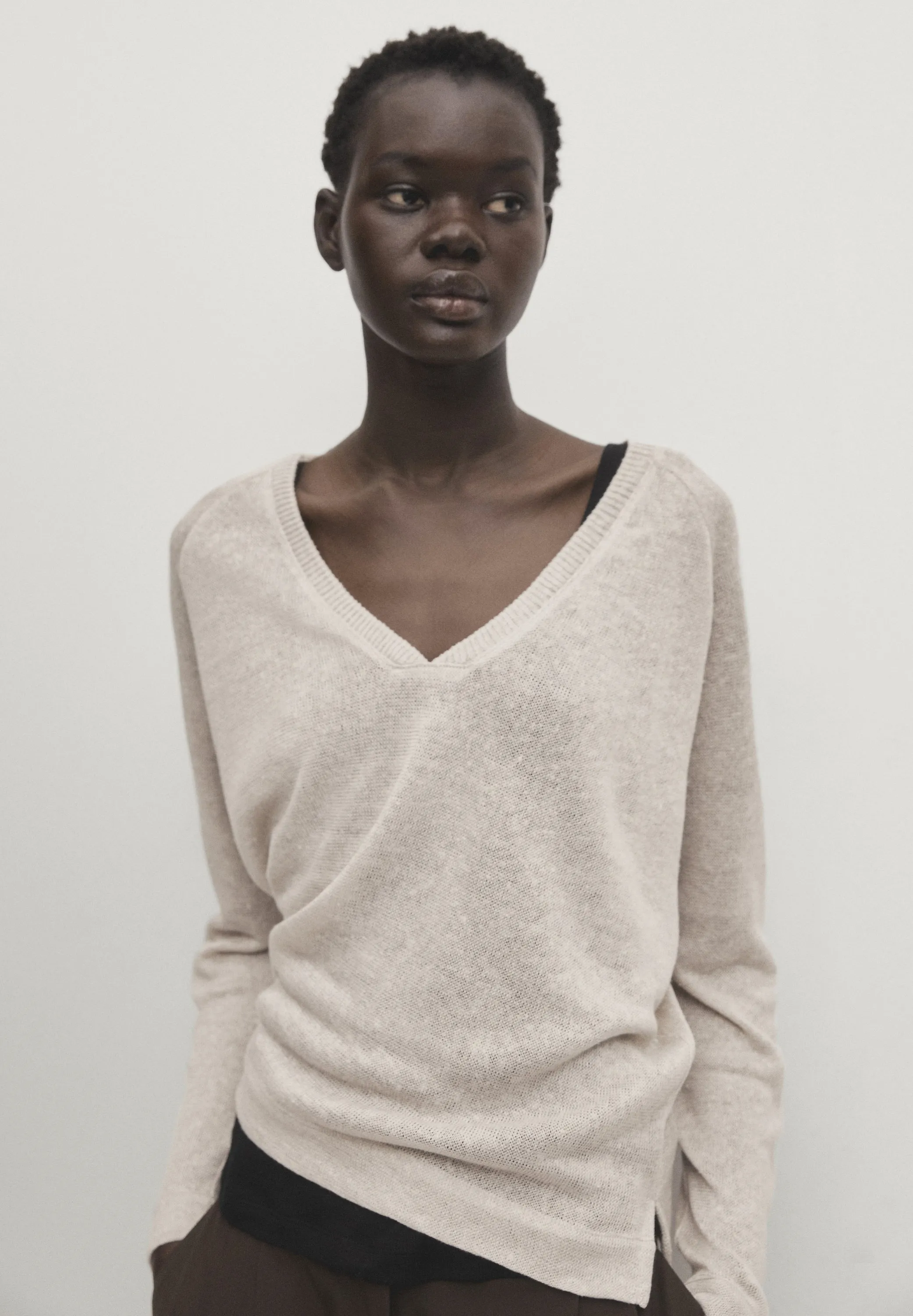 WITH V-NECK - Maglietta a manica lunga