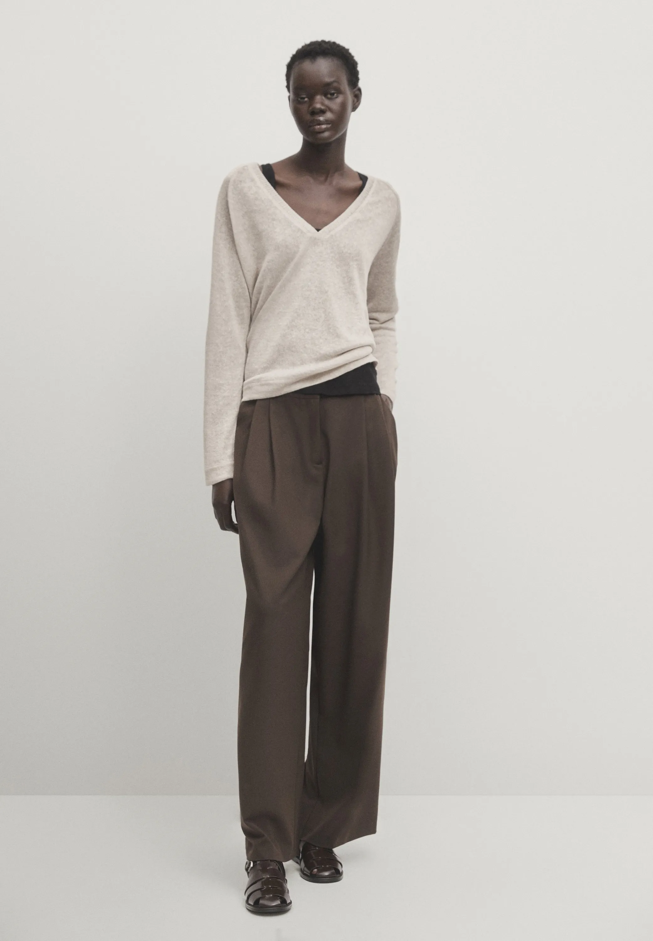 WITH V-NECK - Maglietta a manica lunga