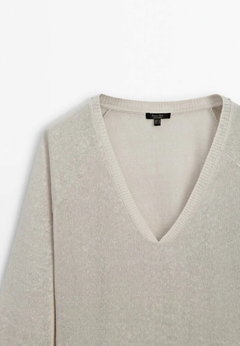 WITH V-NECK - Maglietta a manica lunga