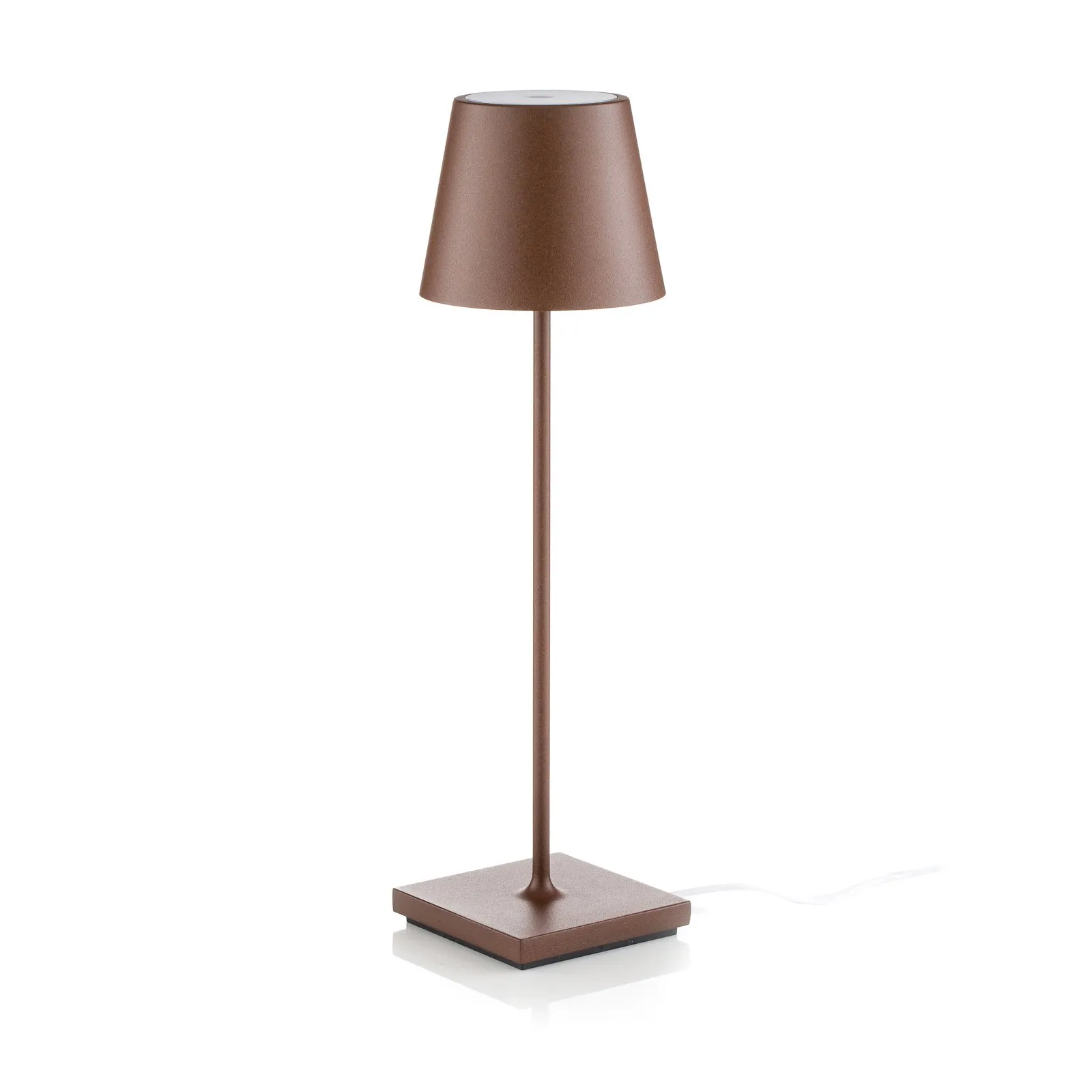 Zafferano Poldina Lampada LED da tavolo a batteria ricaricabile, opaca,